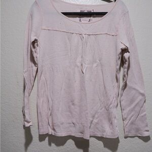 Old Navy Light Pink Long Sleeve Blouse
